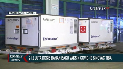 21,2 Juta Dosis Bahan Baku Vaksin Covid-19 Sinovac Tiba