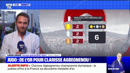 Download Video: JO de Tokyo: la judokate Clarisse Agbégnénou décroche l'or en finale des moins de 63 kg