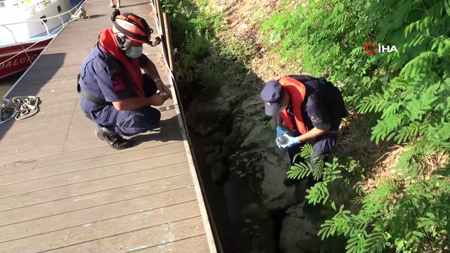 Manavgat Irmağı'na karışan kanalizasyon Sahil Güvenlik ekiplerini harekete geçirdi