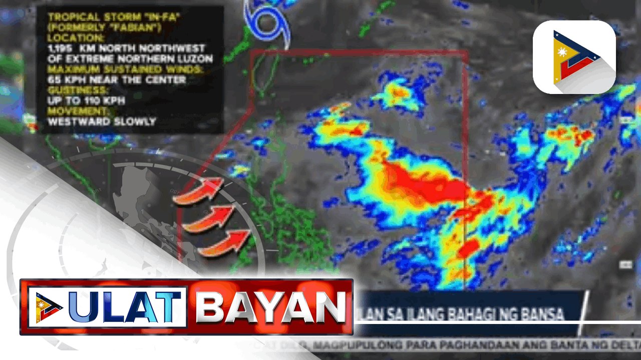 Habagat, patuloy na nagpapaulan sa ilang bahagi ng bansa; Tropical storm In- fa, patuloy na pinapalakas ang habagat - video Dailymotion