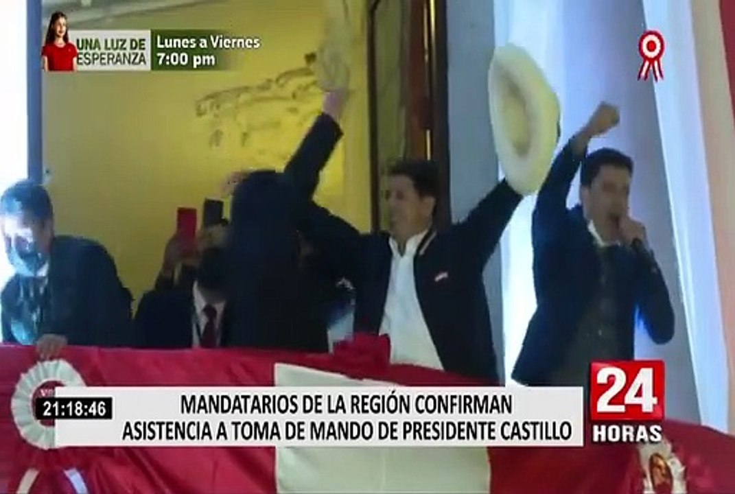 Mandatarios de la región confirman asistencia a la juramentación de Pedro Castillo