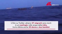 Naufragio al largo della Libia, morti 57 migranti