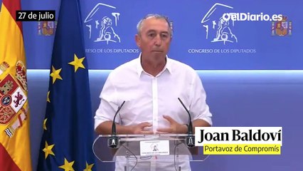 Joan Baldoví: "Voy a hablar en palentino para que Pablo Casado me pueda entender"