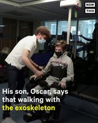 FATHER BUILDS EXOSKELETON TO HELP WHEELCHAIR-BOUND SON WALK