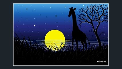 How to Draw - in computer| Microsoft paint tutorial | ms paint | scenery drawing 018 - Art Point