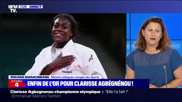 C'est beaucoup de fierté : Roxana Maracineanu, ministre des Sports, salue la médaille d'or de Clarisse Agbégnénou aux JO de Tokyo