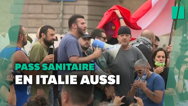 Contre le pass sanitaire, les Italiens manifestent à Rome