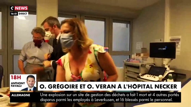 Coronavirus - Regardez la gaffe du Ministre Olivier Véran en direct sur toutes les chaînes infos alors qu'il doit vacciner la secrétaire d’État chargée de l’Économie sociale, solidaire et responsable, Olivia Grégoire