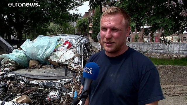 Как в бельгийском Вервье ликвидируют последствия наводнений