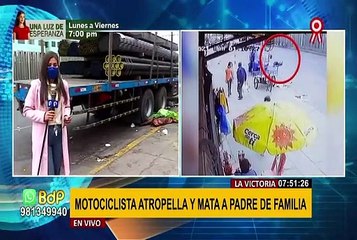 La Victoria: motociclista choca contra un ciclista quien pierde la vida