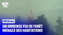 Ce mardi, un feu de forêt s'est déclaré à Athènes et menace des habitations