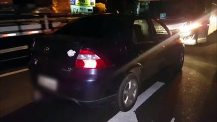 Veículo Prisma acessa a BR-277 pela contramão e colide de frente com ônibus