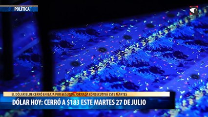 Dólar hoy cerró a $183 este martes 27 de julio