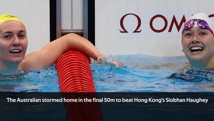 Descargar video: Titmus adds the 200m freestyle to her golden Games