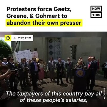 GOP LAWMAKERS CHASED OUT OF PRESS CONFERENCE BY PROTESTERS