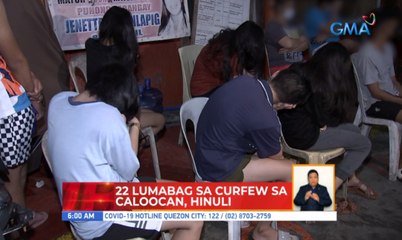 22 lumabag sa curfew sa Caloocan, hinuli | UB