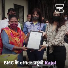 Watch Kajol Devgn's Sweet Gesture As She Distributes Raincoats To BMC Workers