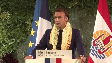 Essais nucléaires: Emmanuel Macron affirme que la France a "une dette" à l'égard de la Polynésie