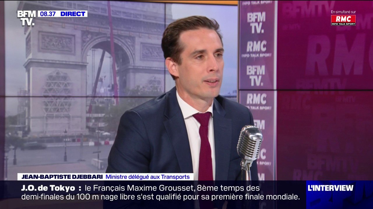 Il n'y aura pas de contrôle "systématique" du pass sanitaire dans les trains, assure Jean-Baptiste Djebbari