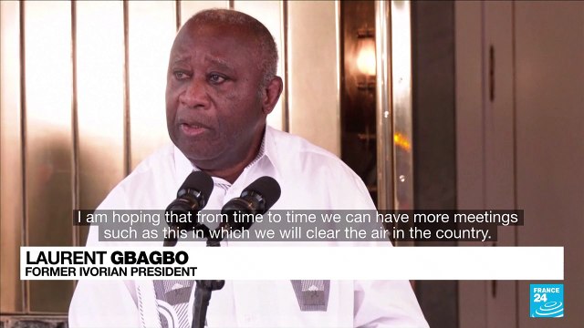 Conflict 'behind us', Ivory Coast's Ouattara says after greeting rival Gbagbo