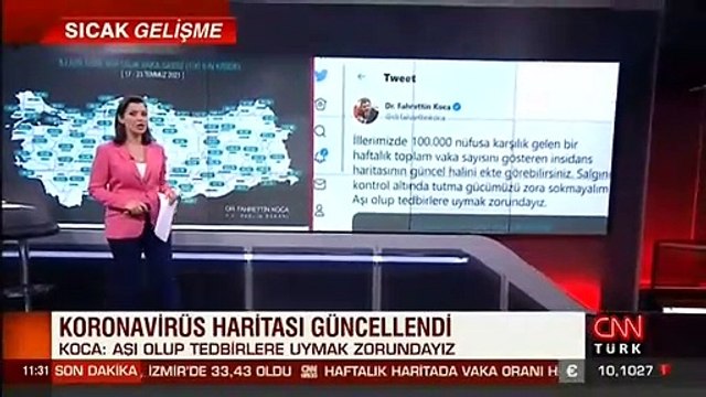 SON DAKİKA: Bakan Koca güncel vaka haritasını paylaştı! İşte en az az ve en çok vaka olan iller...