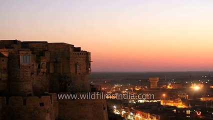 Dusk to dawn at Jaisalmer Fort - Time Lapse
