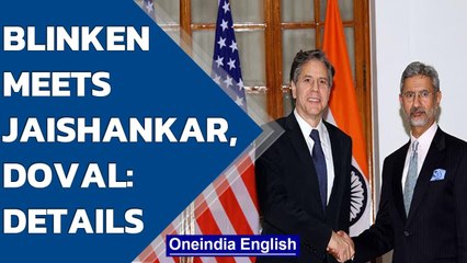 Download Video: Antony Blinken meets Jaishankar, Doval | He even met Dalai Lama representative | Oneindia News