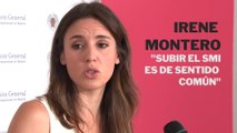 Irene Montero defiende que subir el SMI es de 