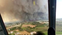 ANTALYA - Manavgat'taki orman yangını havadan görüntülendi