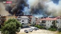 Manavgat'ta yangın yerleşim yerlerine sıçradı: 3 mahalle boşaltıldı