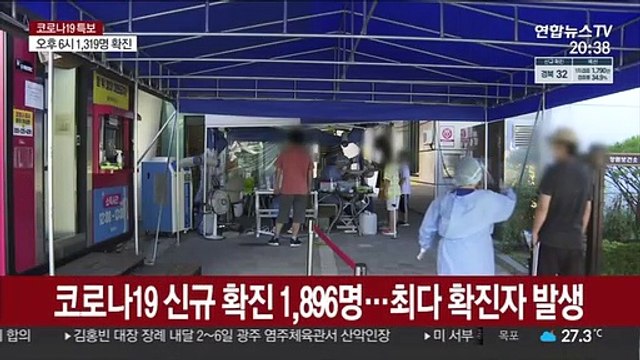 신규확진 1,900명 육박…6일 만에 또 최다 기록