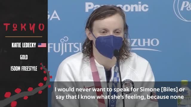 Ledecky and Sullivan throw their support behind Simone Biles