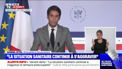 Gabriel Attal: "Le nombre de patients en réanimation a augmenté de 80% en une semaine"