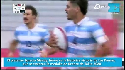 El platense Ignacio Mendy, héroe en la histórica victoria de Los Pumas, que se trajeron la medalla de Bronce de Tokio 2020