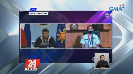 Bahagi ng virtual courtesy call ni Olympic Gold Medalist Hidilyn Diaz kay Pangulong Duterte | 24 Oras
