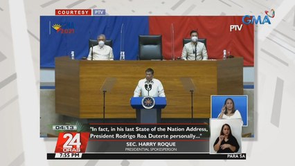 Malacañang, nakikiisa raw kay VP Robredo sa mensahe nito na mga Pilipino rin ang tumulong sa kanilang mga kababayan ngayong pandemya | 24 Oras