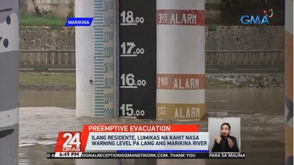Ilang residente, lumikas na kahit nasa warning level pa lang ang Marikina River | 24 Oras