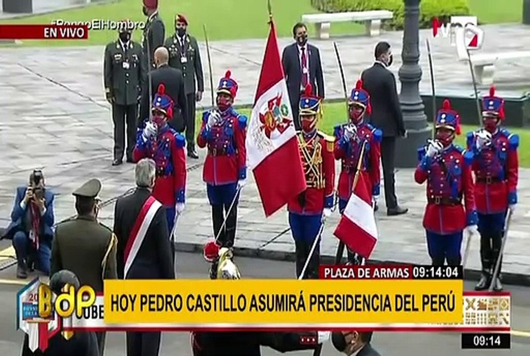Presidente Sagasti y su Gabinete retornan a Palacio de Gobierno tras misa y Te Deum