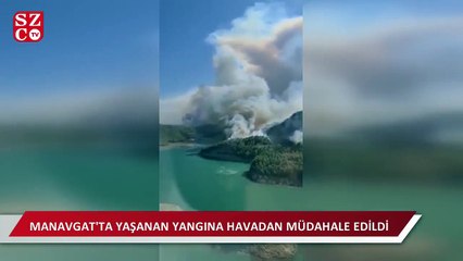 Manavgat yangınına havadan müdahale edildi