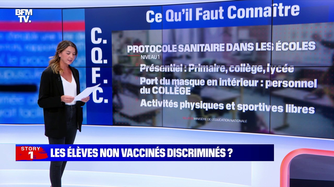 Story 2 : Les élèves non vaccinés discriminés ? - 28/07
