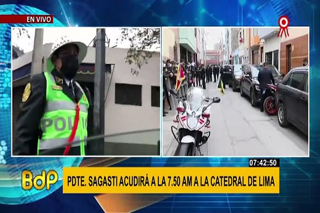 Presidente Sagasti y su Gabinete retornan a Palacio de Gobierno tras misa y Te Deum