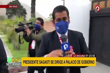 Presidente Sagasti y su Gabinete retornan a Palacio de Gobierno tras misa y Te Deum