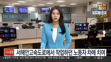 서해안고속도로에서 작업하던 노동자 차에 치여