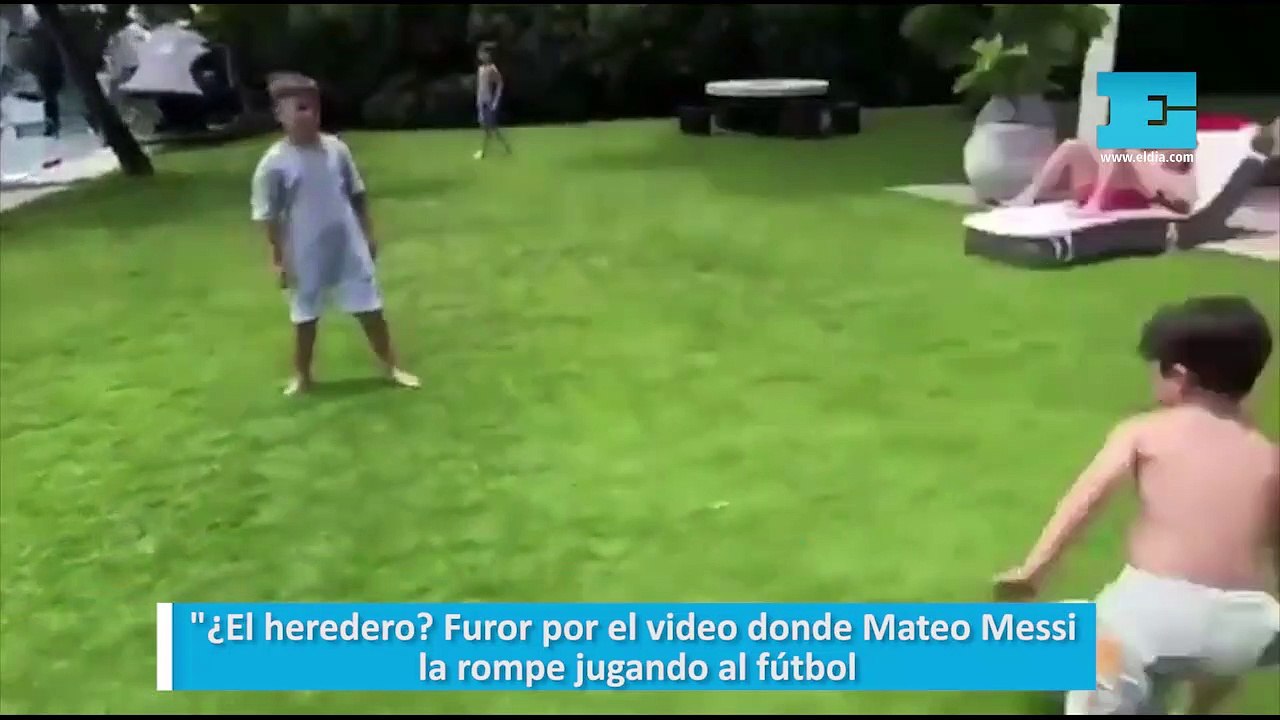 ¿El heredero Furor por el video donde Mateo Messi la rompe jugando al fútbo