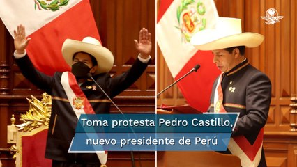 Pedro Castillo asume la presidencia de Perú
