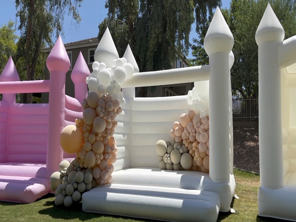 BOUNCE HOUSE FOR ADULTS! You can rent white and pink bounce houses in Arizona - ABC15 Digital