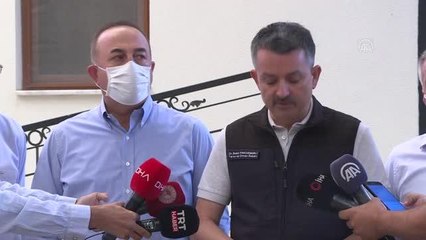 (TEKRAR) ANTALYA - Pakdemirli: "Manavgat yangını kontrol altında ancak gece saatlerinde Akseki'de devam eden bir yangın var"