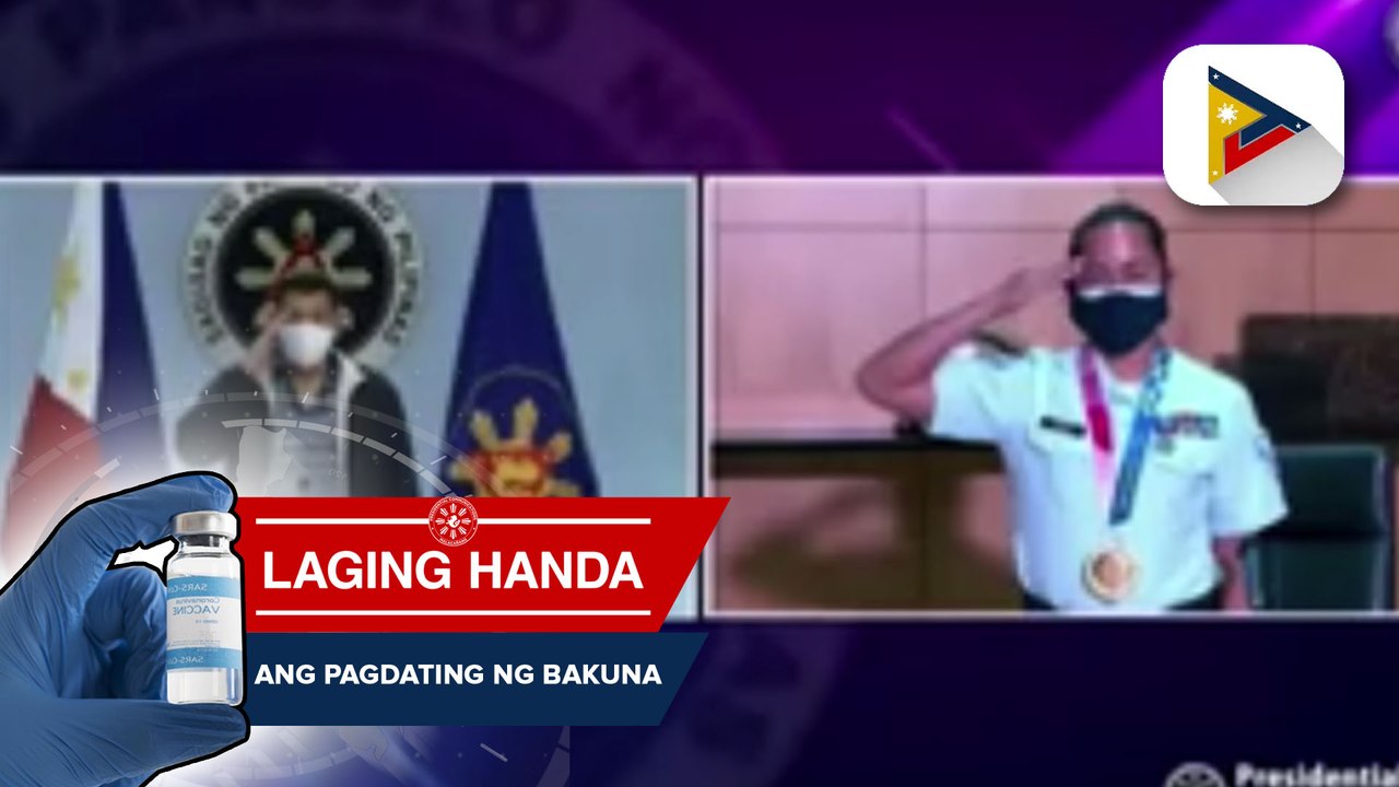 Pangulong Duterte, sumaludo sa galing ni Hidilyn Diaz