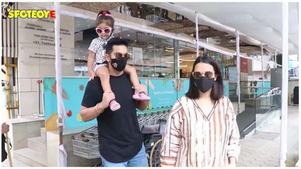 Neha Dhupia & Angad Bedi Snapped With Daughter Mehr