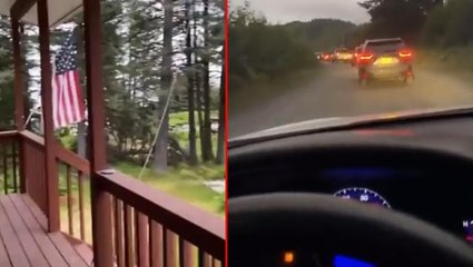 ABD'deki 8.2'lik depremden korkutan görüntü! Sokaklar siren sesleriyle inledi